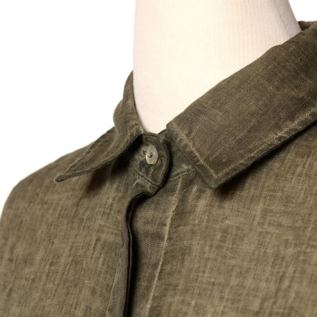 インポートブランド import brand プルマナック PLOUMANAC'H ロングブラウス リネン オリーブ