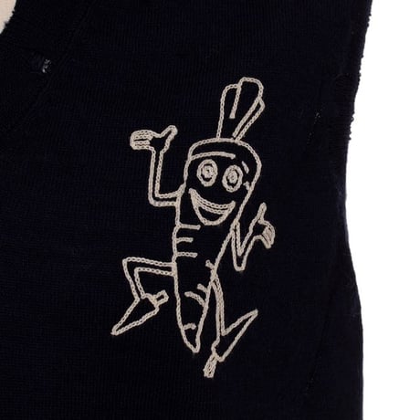 メゾン マルジェラ Maison Margiela Vネックベスト ウール ネイビー