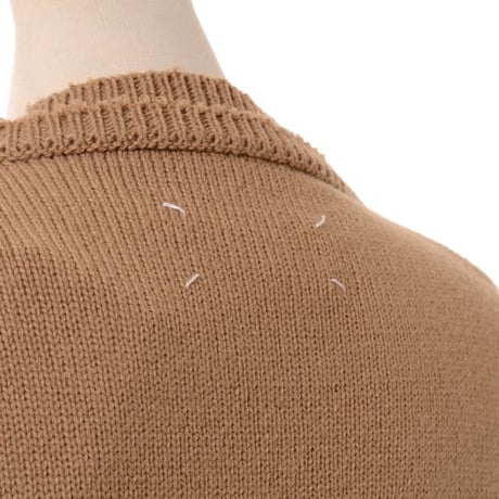 メゾン マルジェラ Maison Margiela エルボーパッチセーター ウールリネン キャメル