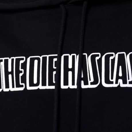 ラフシモンズ RAF SIMONS Regular fit hoodie Die Has Cast print on fron コットン ブラック