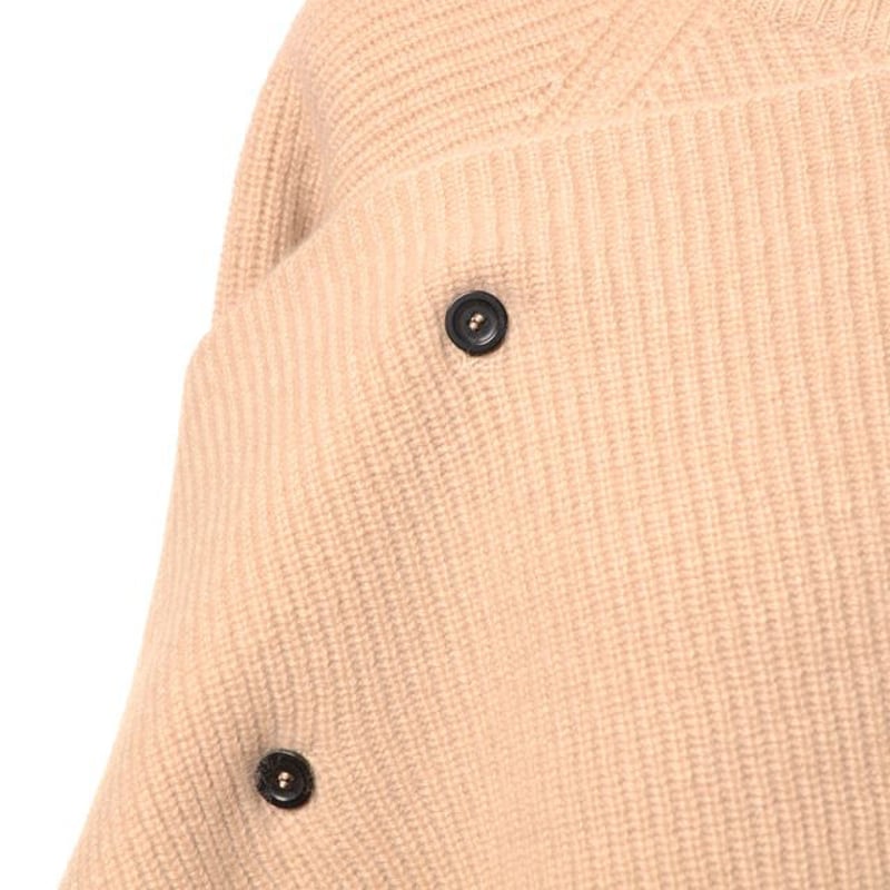 ダウェイ DAWEI 変形カーディガン ウール ベージュ | YOKOAUNTY