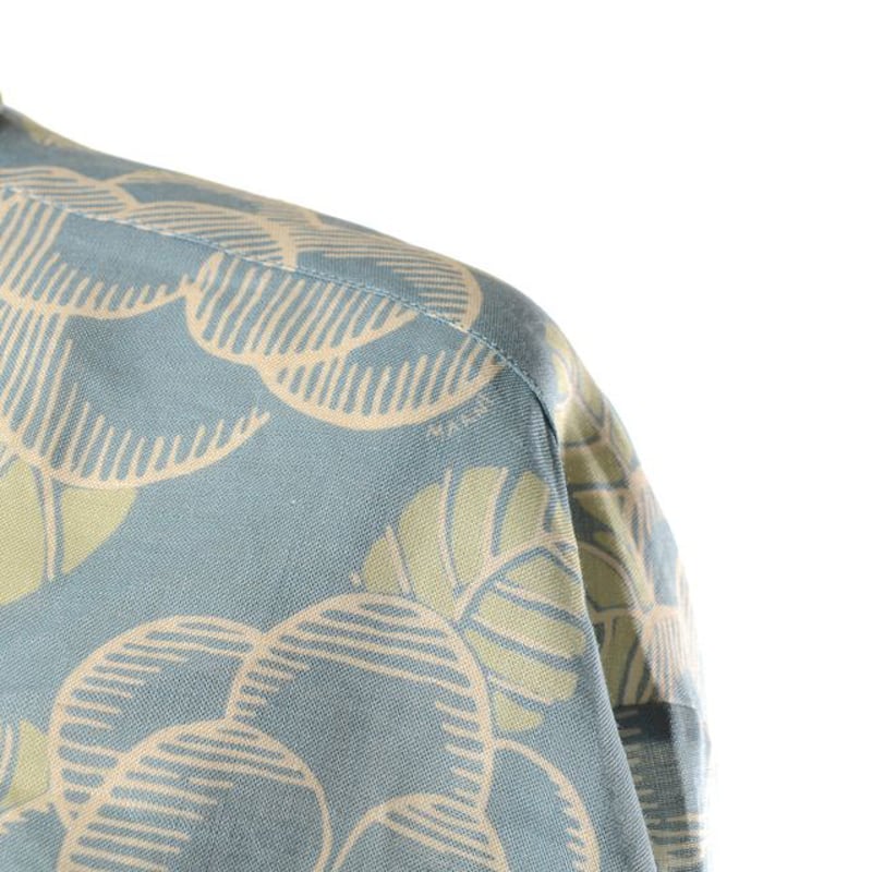 マルニ Marni フラワープリント長袖シャツブラウス ラミー ブルー
