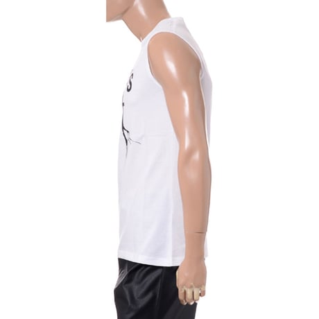 ラフシモンズ RAF SIMONS ARCHIVE REDUX Sleeveless slim fit T-shirt with Kollaps print