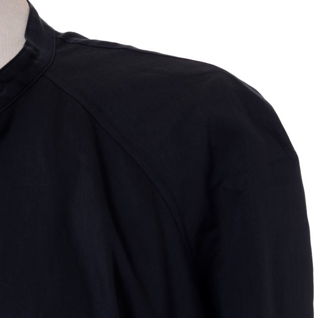 ルメール LEMAIRE Vネックワンピース コットンシルク マリン