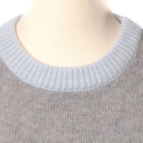 マルニ Marni カラーブロッククルーネックセーター カシミヤ グレーマルチ