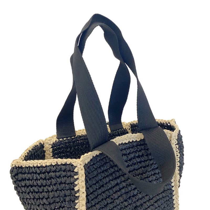 マルニ Marni ダブルハンドルかごバッグ ラフィアエフェクト マルニ Marni ダブルハンドルかごバッグ ラフィアエフェクト