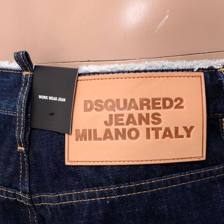 ディースクエアード Dsquared2 ワークウェアジーンズ コットン ネイビーブルー