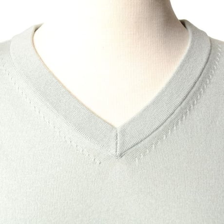 エクストリームカシミヤ extreme cashmere x cleanVネック半袖カットソー コットンカシミヤ グラス 正規取扱