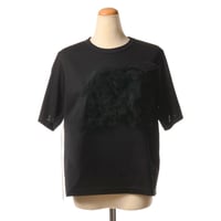 チカ キサダ chika kisada チュール付きTシャツ コットン ブラック 正規取扱
