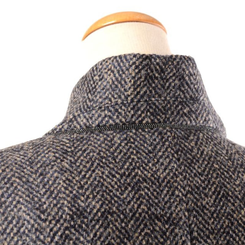 ブルネロクチネリ Brunello Cucinelli ノーカラージャケットベルト付き