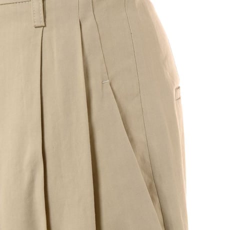 テラ TELA タック使いパンツ リネンストレッチ カーキ