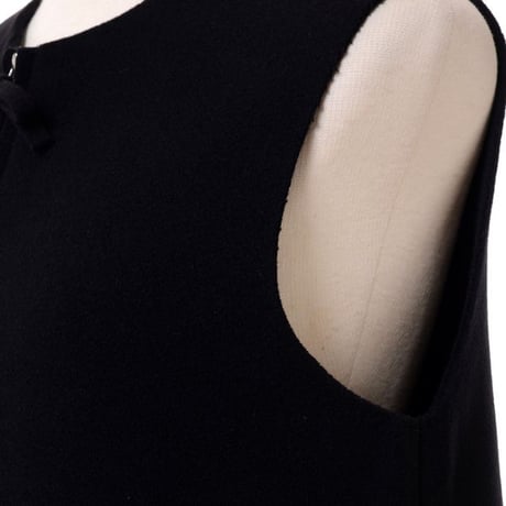 ラフシモンズ RAF SIMONS リボンジップノースリーブドレス フラノ ブラック