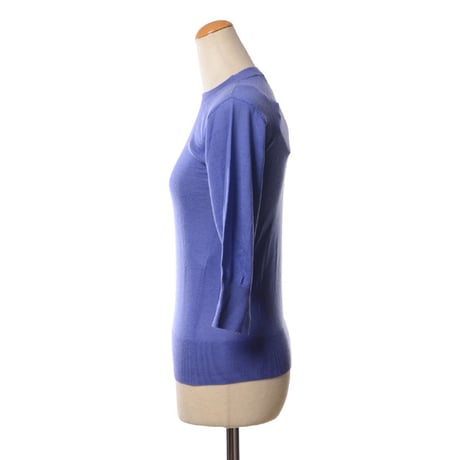 アニオナ AGNONA 五分袖セーター カシミア バイオレット