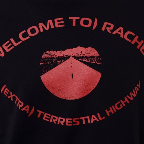ラフシモンズ RAF SIMONS ハイウェイアイプリントロングTシャツ コットン ブラック