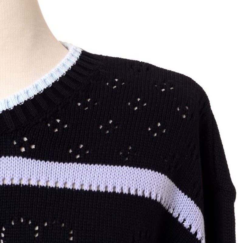 ソニアリキエル SONIA RYKIEL 透かしハート長袖セーター コットン