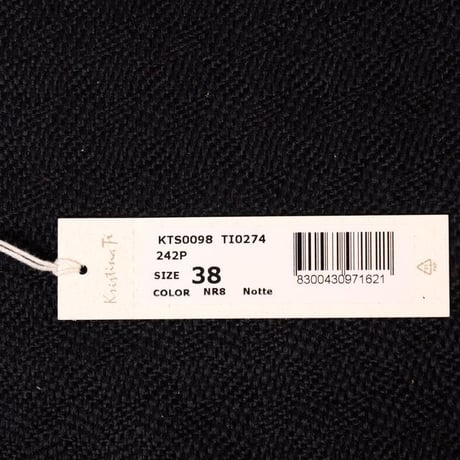 クリスティーナティ Kristina Ti 背中ボタン長袖カットソー レースストレッチ ブラック