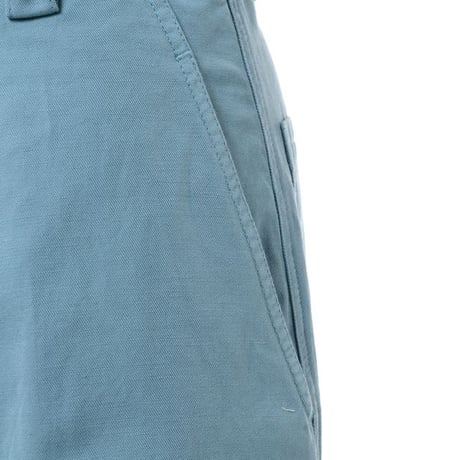 アスペジ ASPESI ハイウエストパンツ コットンリネン シアンブルー