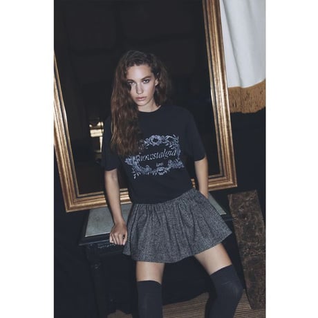 クリスティーナティ Kristina Ti ノスタルジアロゴＴシャツ コットンジャージー インクブラック 正規取扱