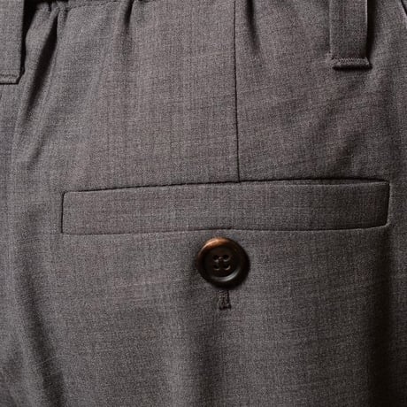 ブルネロクチネリ Brunello Cucinelli ベルト付きタックパンツ トロピカルウール グレー