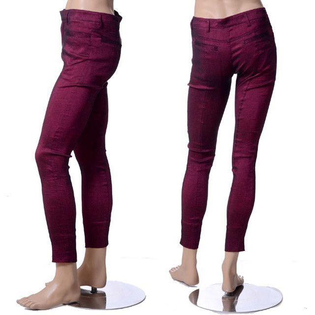 ハイダーアッカーマン Haider Ackermann ストレッチパンツ ボルドー