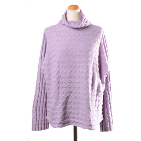 インポートブランド import brand HAWICO Scotland（ホイコ スコットランド）ハイネック長袖セーター カシミア ライラック