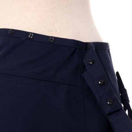 ラフシモンズ RAF SIMONS ポケット付き巻きスカート コットン混合 ネイビー