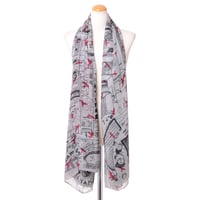 ファリエロサルティ Faliero Sarti Japan大判ストール モダールカシミア グレープリント