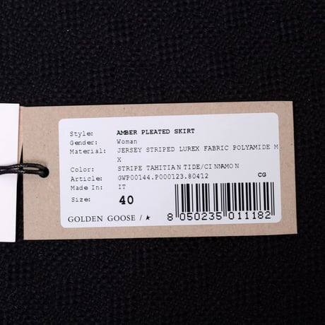 ゴールデングース Golden Goose ルレックスAmber プリーツスカート ストレッチ ブルーブラウン