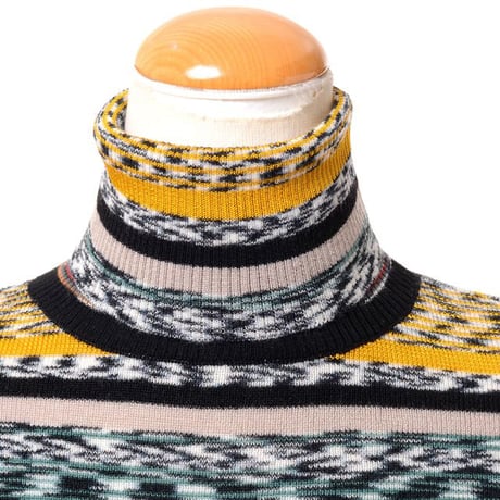 ミッソーニ Missoni ハイネック長袖セーター 羊毛など ブラックミックス