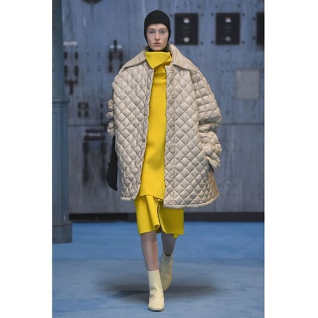 ラフシモンズ RAF SIMONS リボンジップノースリーブドレス フラノ イエロー