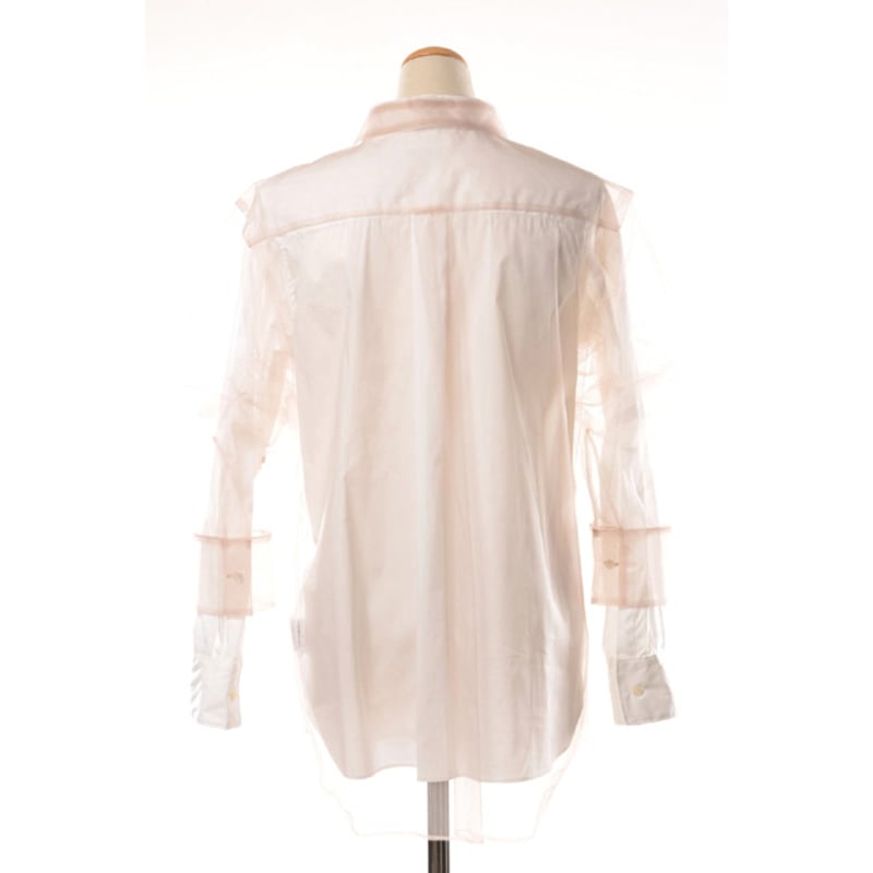 チカ キサダ chika kisada 2重ブラウス ナイロンコットン ピンク