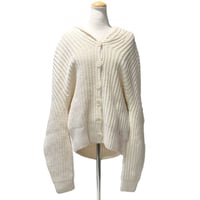 ステラマッカートニー stella mccartney フード付きチャンキーニットカーデ カシミアウール アイボリー 正規取扱