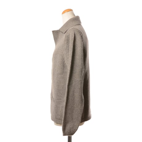 インポートブランド import brand HAWICO Scotland（ホイコ スコットランド）襟付きカーディガン カシミア モカ茶