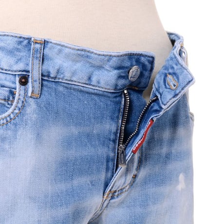 ディースクエアード Dsquared2 ベルボトムジーンズ コットンストレッチ ライトブルー