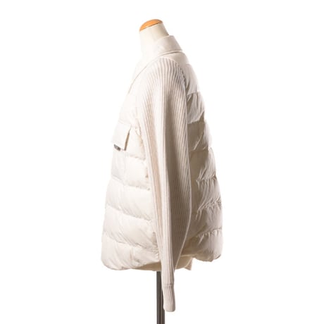 ブルネロクチネリ Brunello Cucinelli 袖ニットダウンジャケット ダウンなど ホワイト