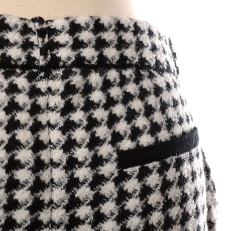 バリー BARRIE ストレートパンツ カシミヤ混合 千鳥格子
