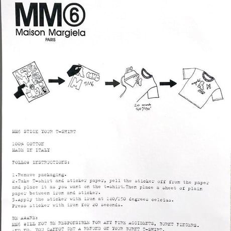 エムエムシックス メゾンマルジェラ MM6 MAISON MARGIELA カスタマイザブルTシャツ コットン ホワイト