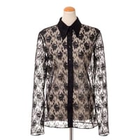フィロソフィ PHILOSOPHY シャツブラウス レース ブラック