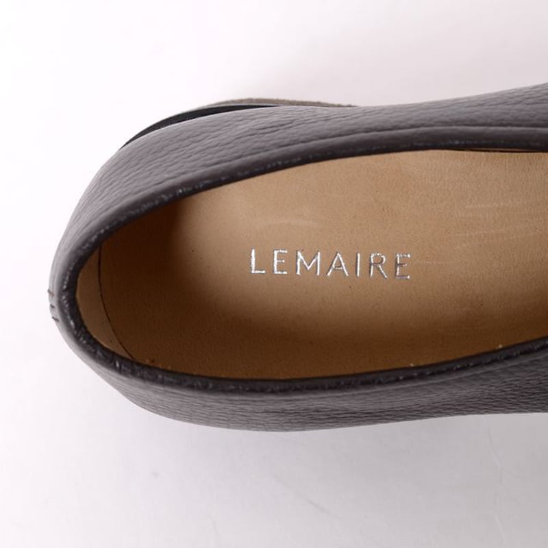 ルメール LEMAIRE PIPED SLIPPERS シューズ 牛革 ダークチョコレート |