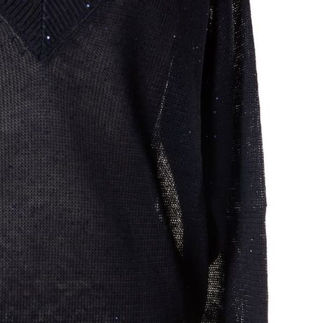 ブルネロクチネリ Brunello Cucinelli Ｖネックセーター リネンコットン ダークネイビー