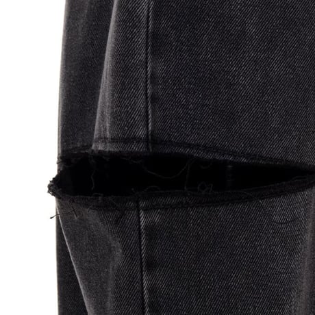 メゾン マルジェラ Maison Margiela スラッシュデティールジーンズ コットン ブラック