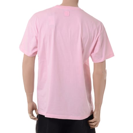 ラフシモンズ RAF SIMONS Big fit T-shirts with R print on front コットン ライトピンク