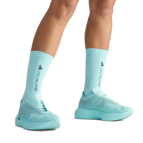 ステラマッカートニー stella mccartney アディダス adidas レースメッシュ上げ底スニーカー 合成繊維 ミントグリーン 正規取扱