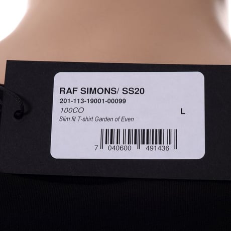RAF SIMONS ラフシモンズ Garden of Even スリムフィットTシャツ コットン ブラック