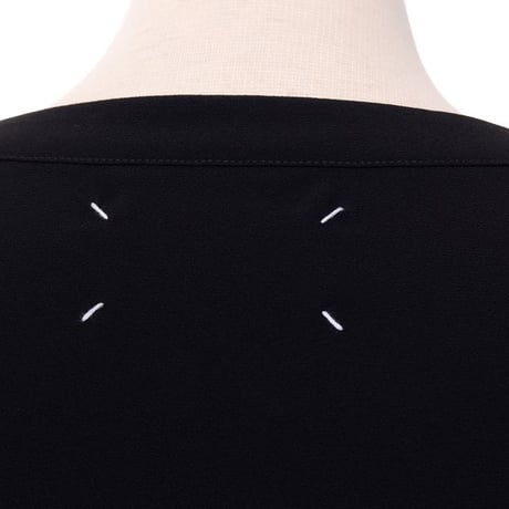 メゾン マルジェラ Maison Margiela フロントパネルドレスワンピース ジャージー ブラック
