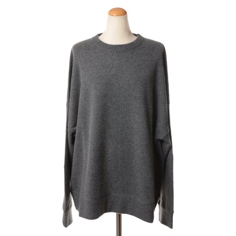 エクストリームカシミヤ extreme cashmere x 丸襟長袖セーター カシミア グレー