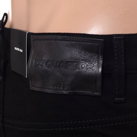ディースクエアード Dsquared2 スケータージーンズ コットンストレッチ ブラック