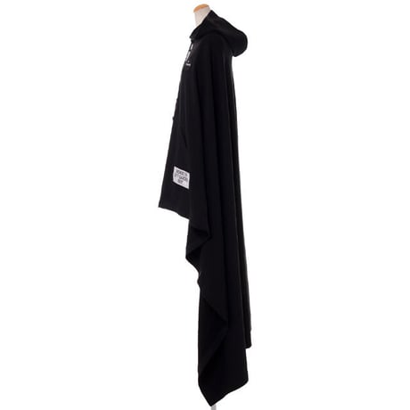 ラフシモンズ RAF SIMONS ミディアムレングスフリースケープ コットン ブラック