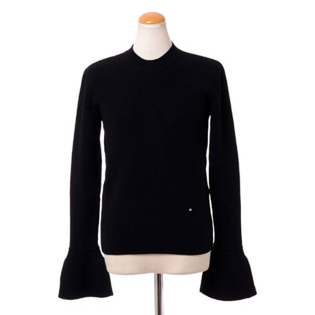 ソニアリキエル SONIA RYKIEL 透かし編み星セーター ウール ブラック