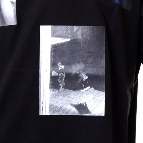 RAF SIMONS ラフシモンズ 6ピクチャーズプリントビッグフィットTシャツ コットン ブラック